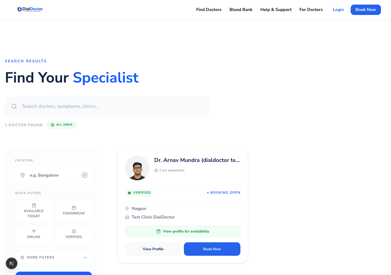 Search Results Page